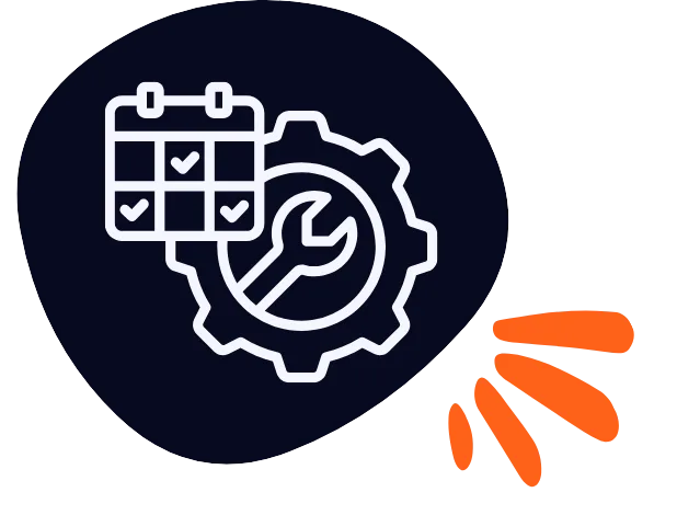 Icone qui représente la sécurité et maintenance d'un site web